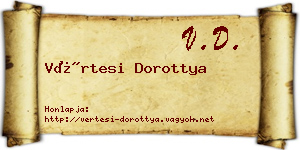 Vértesi Dorottya névjegykártya