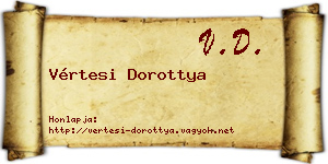 Vértesi Dorottya névjegykártya